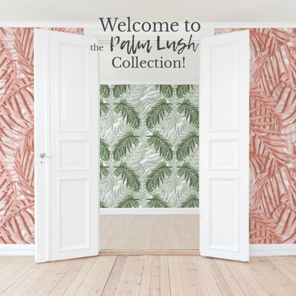 nowa kolekcja tapet,tapeta w palmy, palmy, wzór w palmy, tapeta w liście