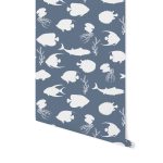 Tapety poznań, styl hampton, tapeta botaniczna, tapeta morska, patternosophy, tapeta w muszle