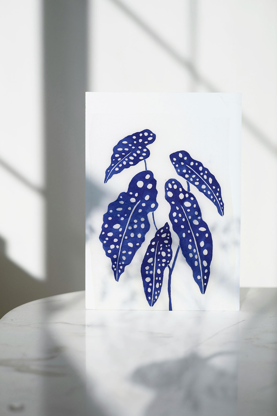 akwarela, oryginał ręcznie malowany, watercolor original painting,cobalt, monochromatic, monochromatyczny,abstract art,patternosophy, Ania OK