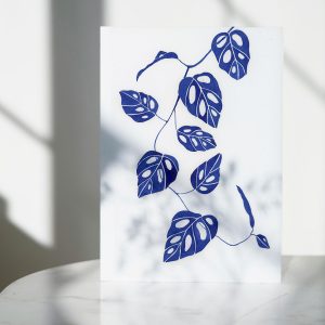 akwarela, oryginał ręcznie malowany, watercolor original painting,cobalt, monochromatic, monochromatyczny,abstract art,patternosophy, Ania OK