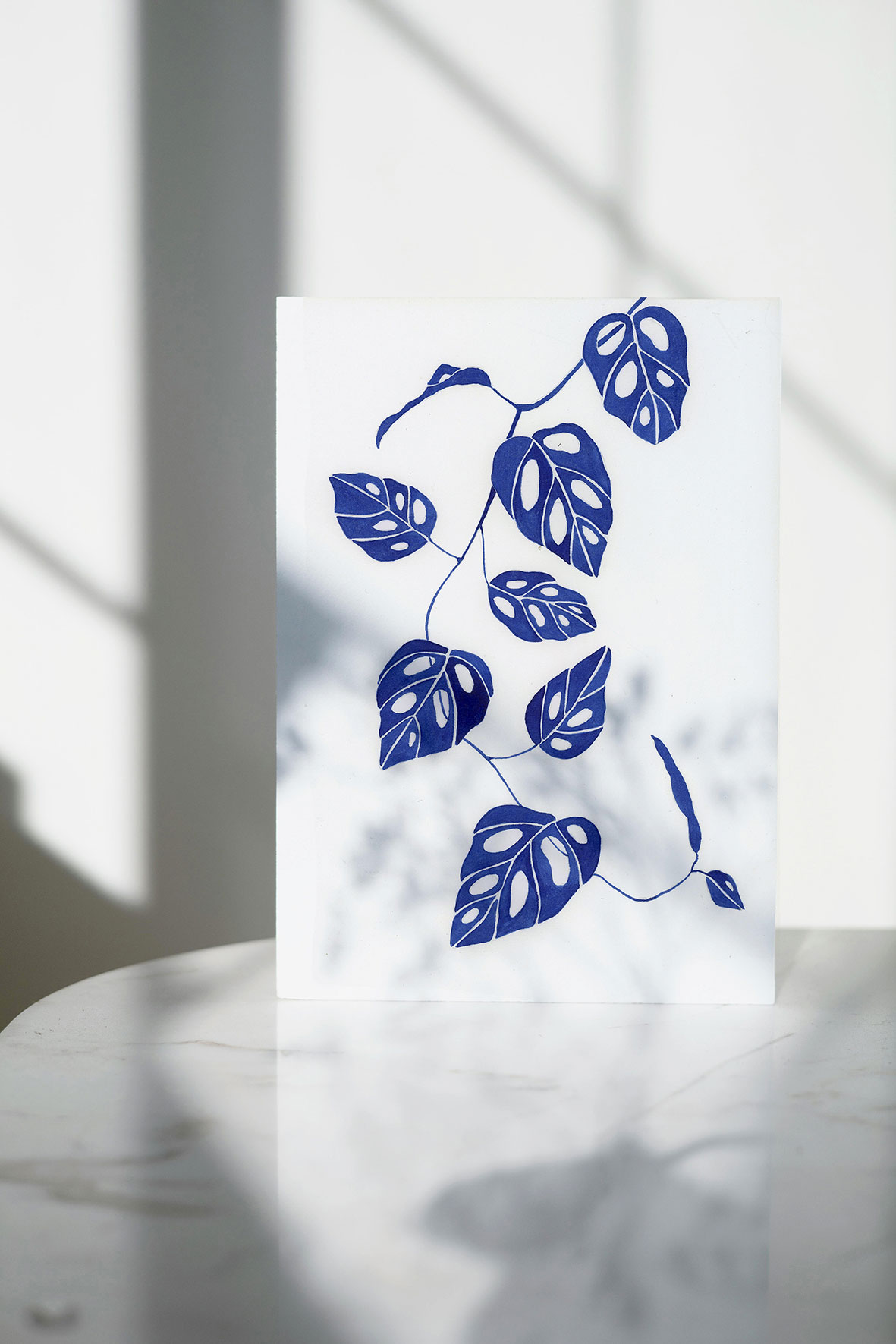 akwarela, oryginał ręcznie malowany, watercolor original painting,cobalt, monochromatic, monochromatyczny,abstract art,patternosophy, Ania OK