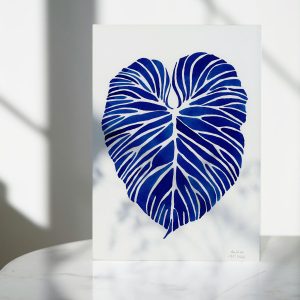 akwarela, oryginał ręcznie malowany, watercolor original painting,cobalt, monochromatic, monochromatyczny,abstract art,patternosophy, Ania OK