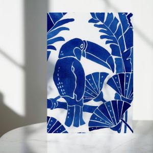 akwarela, oryginał ręcznie malowany, watercolor original painting,cobalt, monochromatic, monochromatyczny,abstract art,patternosophy, Ania OK