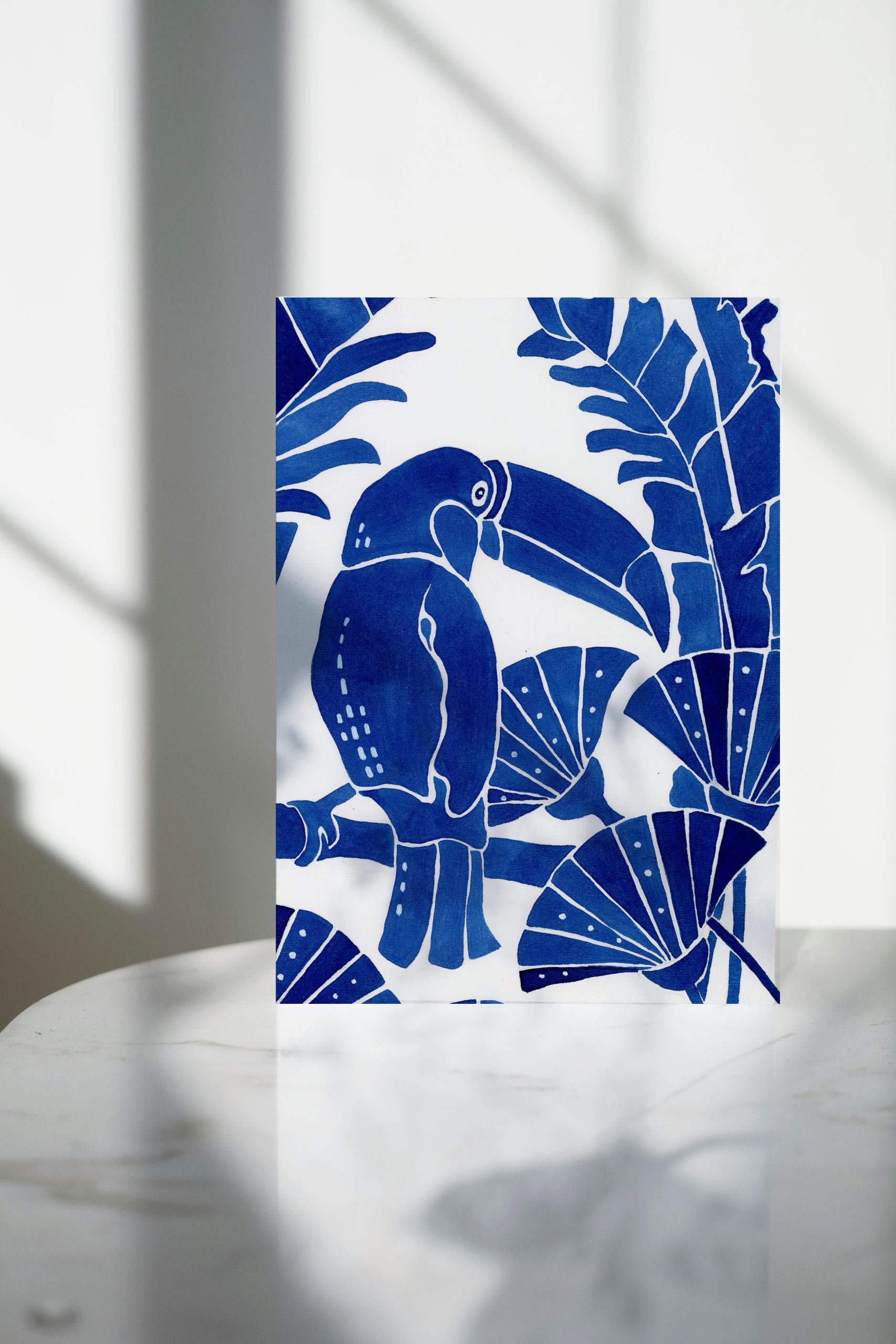 akwarela, oryginał ręcznie malowany, watercolor original painting,cobalt, monochromatic, monochromatyczny,abstract art,patternosophy, Ania OK